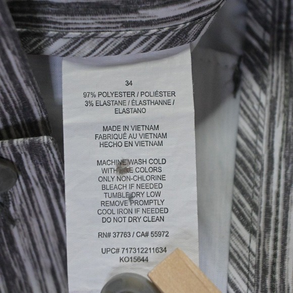 Grand Slam 34‎ x 9" Gray Print Stretch Tech Golf Chino Shorts - Picture 4 of 7